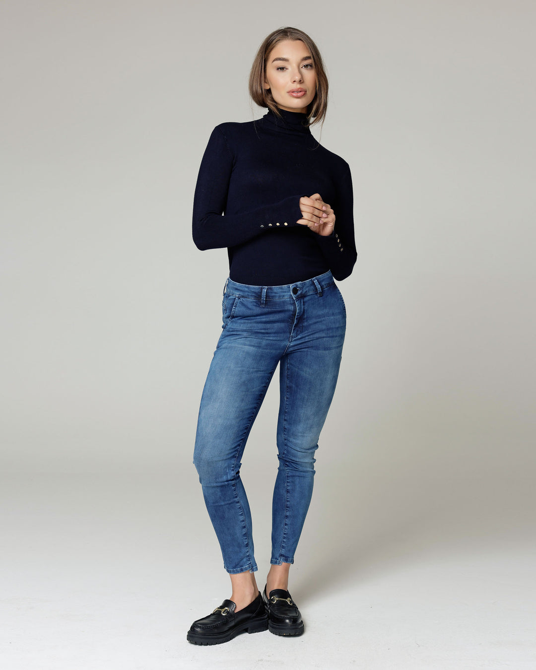 The Nicky, Soft Vintage Blue Skinny Jeans