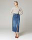 Mid-Blue Denim Skirt | The Hailey