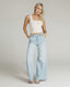 Bleached Blue Wide-Leg High-Rise Jeans | The Diba
