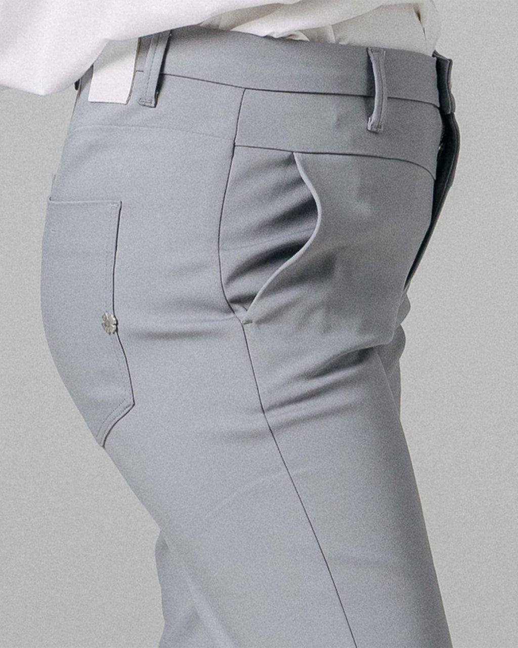 Dark Grey Ankle Chino Trousers | The Lola