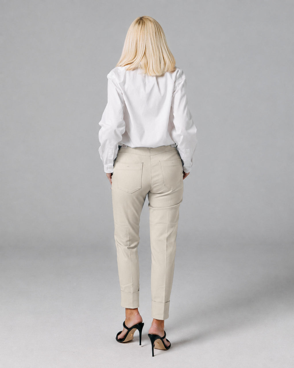 Sand Ankle Chino Trousers | The Lola