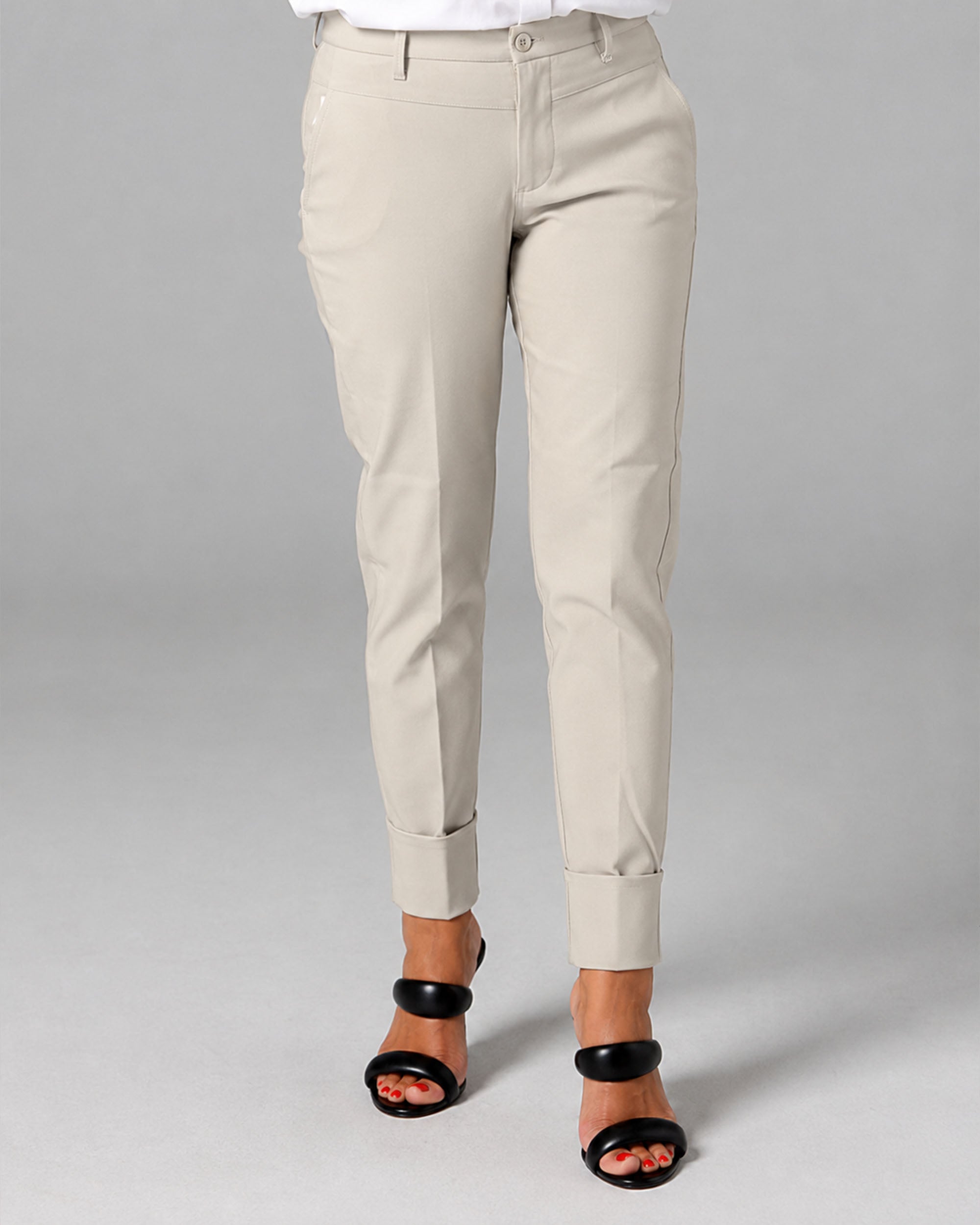 Sand Ankle Chino Trousers | The Lola Secondary image