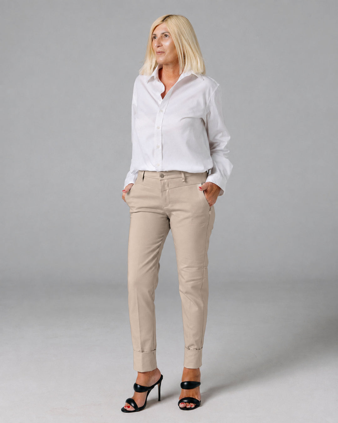 The Lola, Sand Ankle Chino Trousers