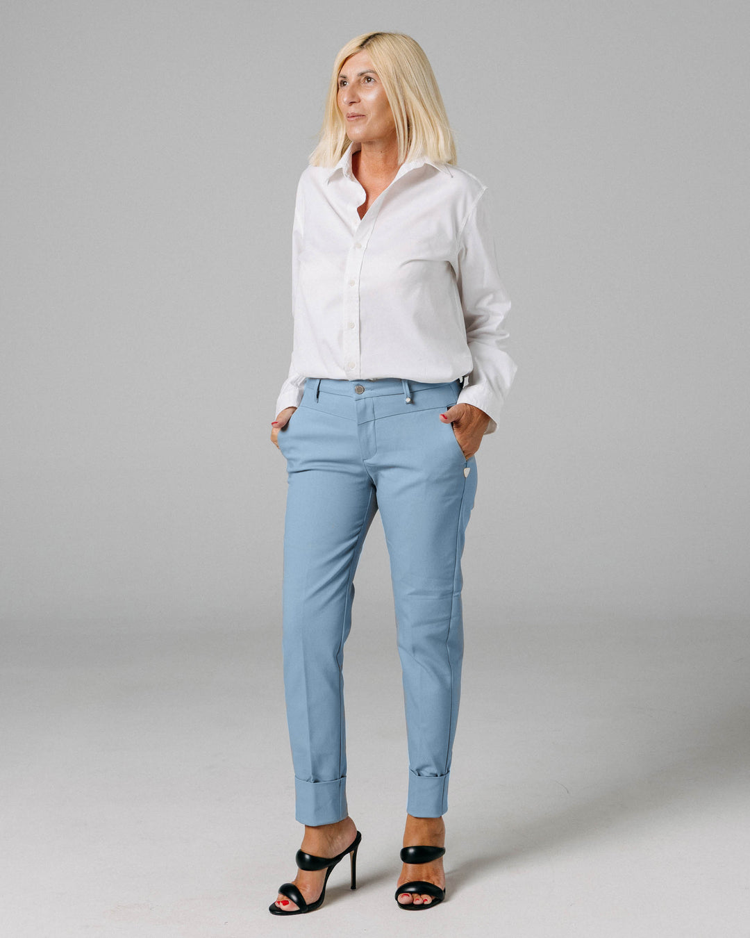 The Lola, Taupe Ankle Chino Trousers