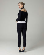 Black & White Stripe Skinny Trousers | The Bonita
