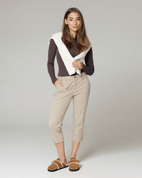 Beige 3/4 Chino Trousers | The Naples