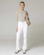 White Bootcut Flare Trousers | The Venezia