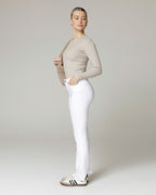 White Bootcut Flare Trousers | The Venezia