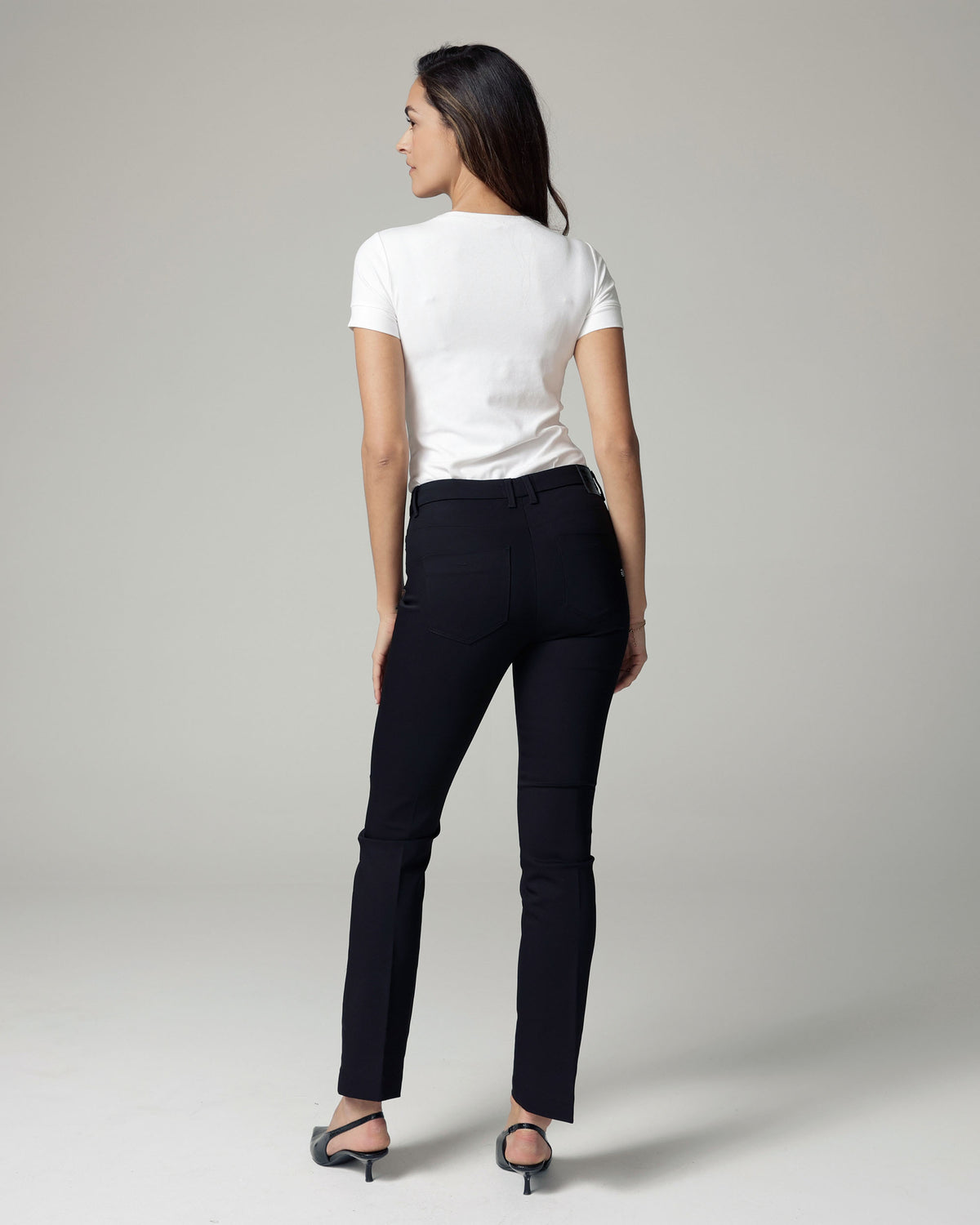 Black Bootcut Trousers, The Venezia, back view