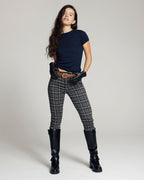 Grey Checkprint Skinny Trousers | The Elisa