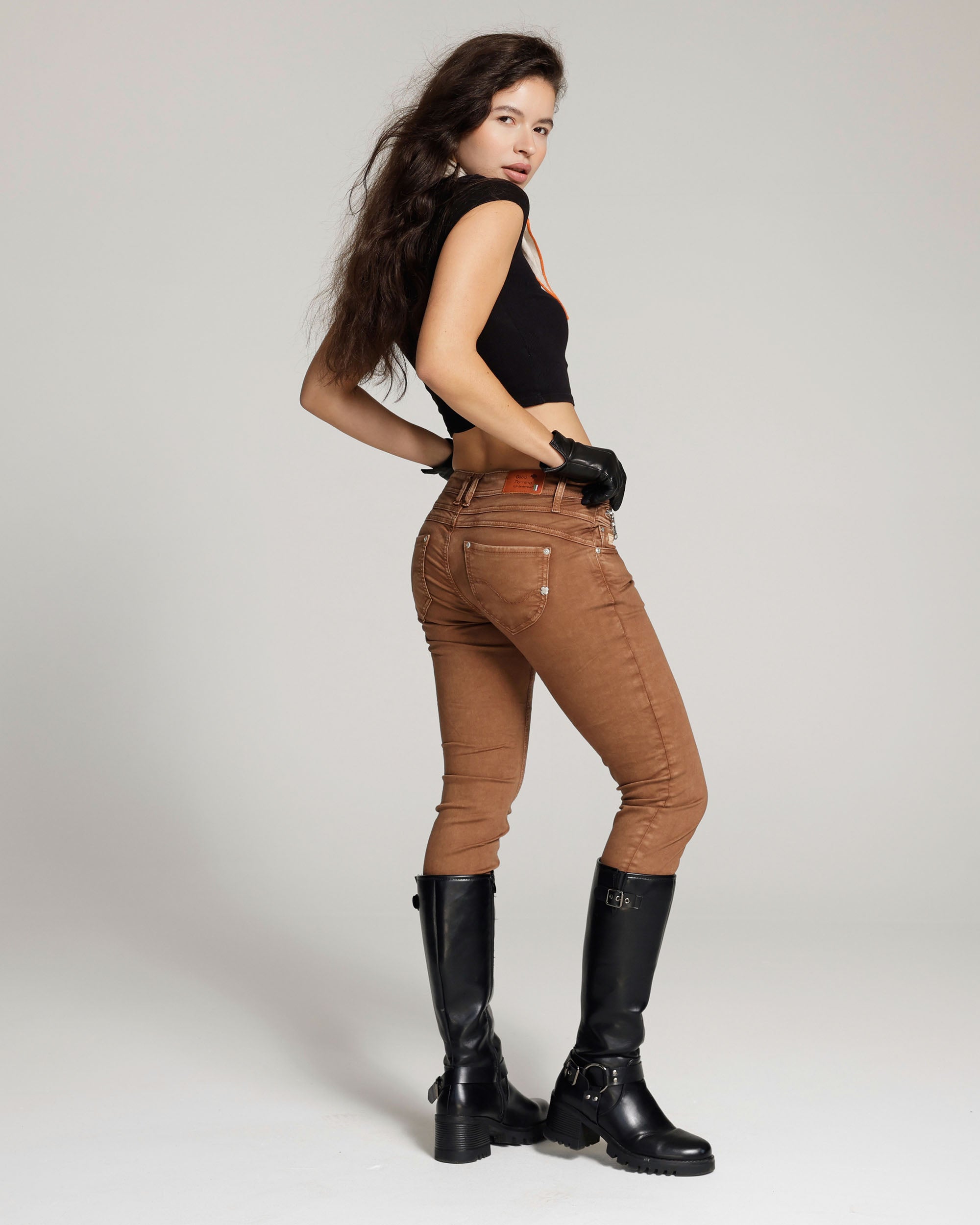 Vintage Cognac Skinny Jeans | The Manuela