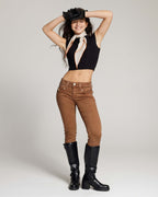 Vintage Cognac Skinny Jeans | The Manuela