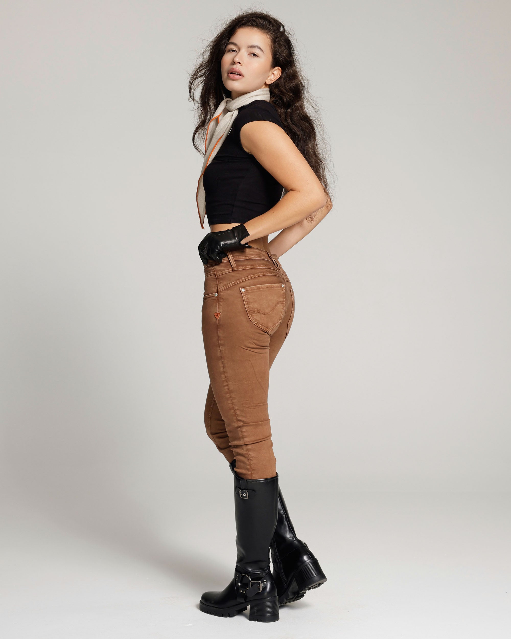 Vintage Cognac Skinny Jeans | The Manuela