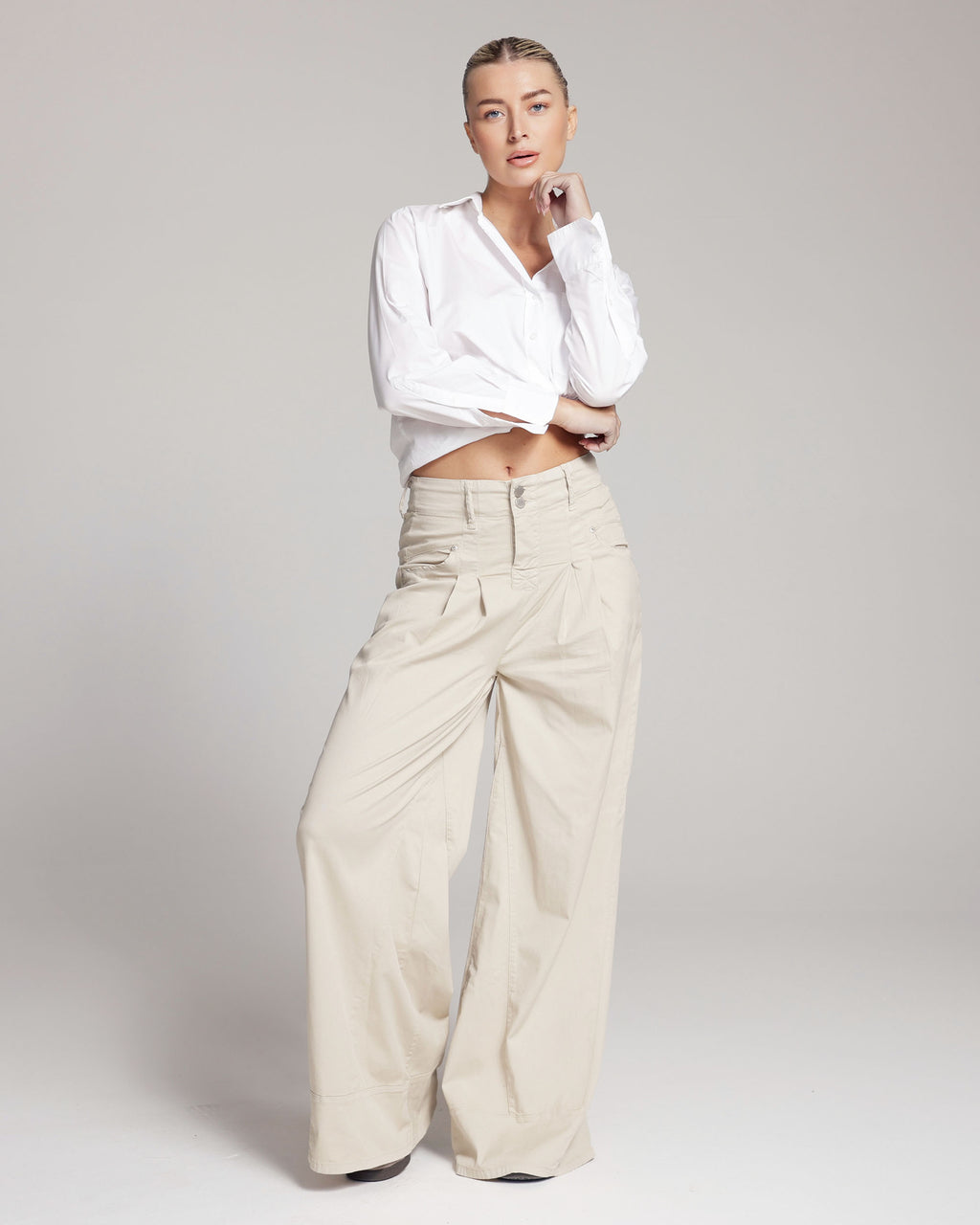 Sand Wide-Leg Pants | The Antonia