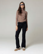 Black Velour Flare Trousers | The Catania