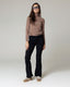 Black Velour Flare Trousers | The Catania