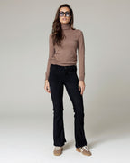 Black Velour Flare Trousers | The Catania