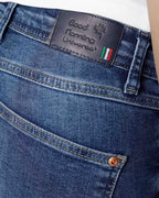 Dark Effect Wash Straight-Leg Jeans | The Messina