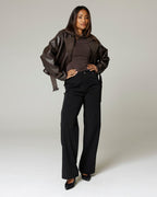 Black Wide Palazzo Trousers | The Sira