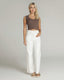White Wide-Leg High-Rise Jeans | The Viola