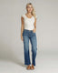 Light Used-Wash Blue Wide-Leg Mid-Rise Jeans | The Lolita