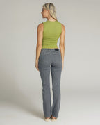 Grey Straight-Leg Mid-Rise Jeans | The Messina