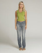 Grey Straight-Leg Mid-Rise Jeans | The Messina