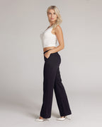 Navy Wide-Leg High-Rise Pants | The Atena