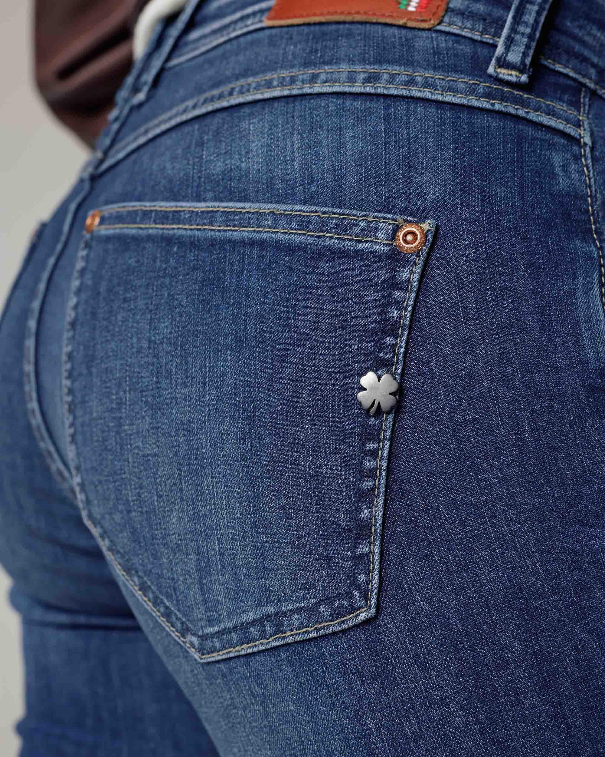 Mid Blue Skinny Jeans | The Sandra