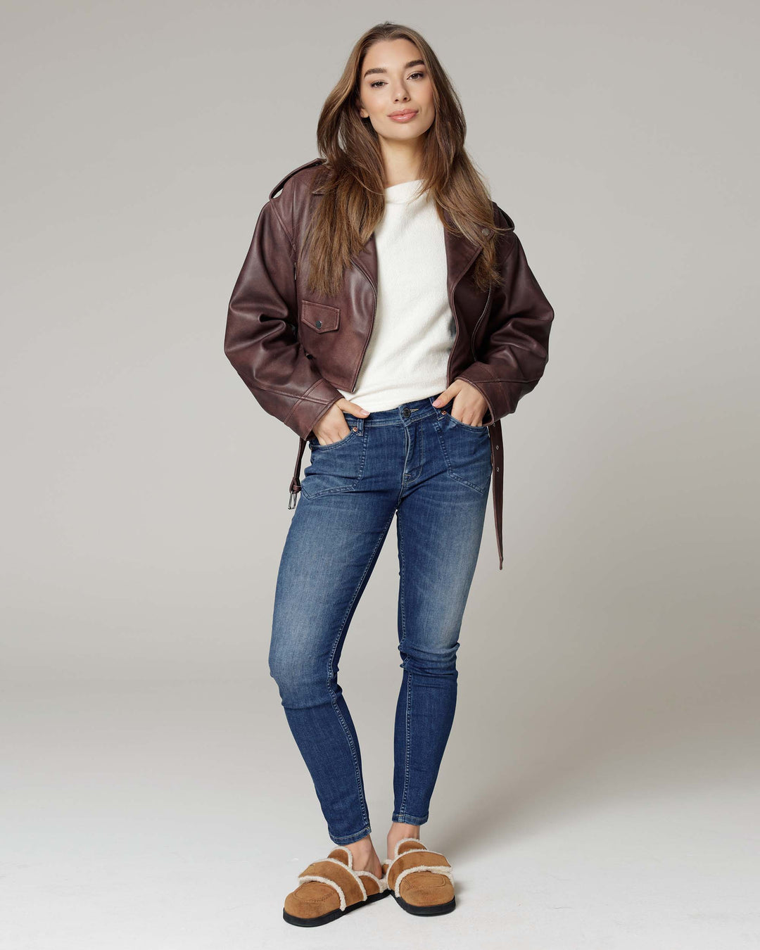 The Sandra, Mid Blue Skinny Jeans
