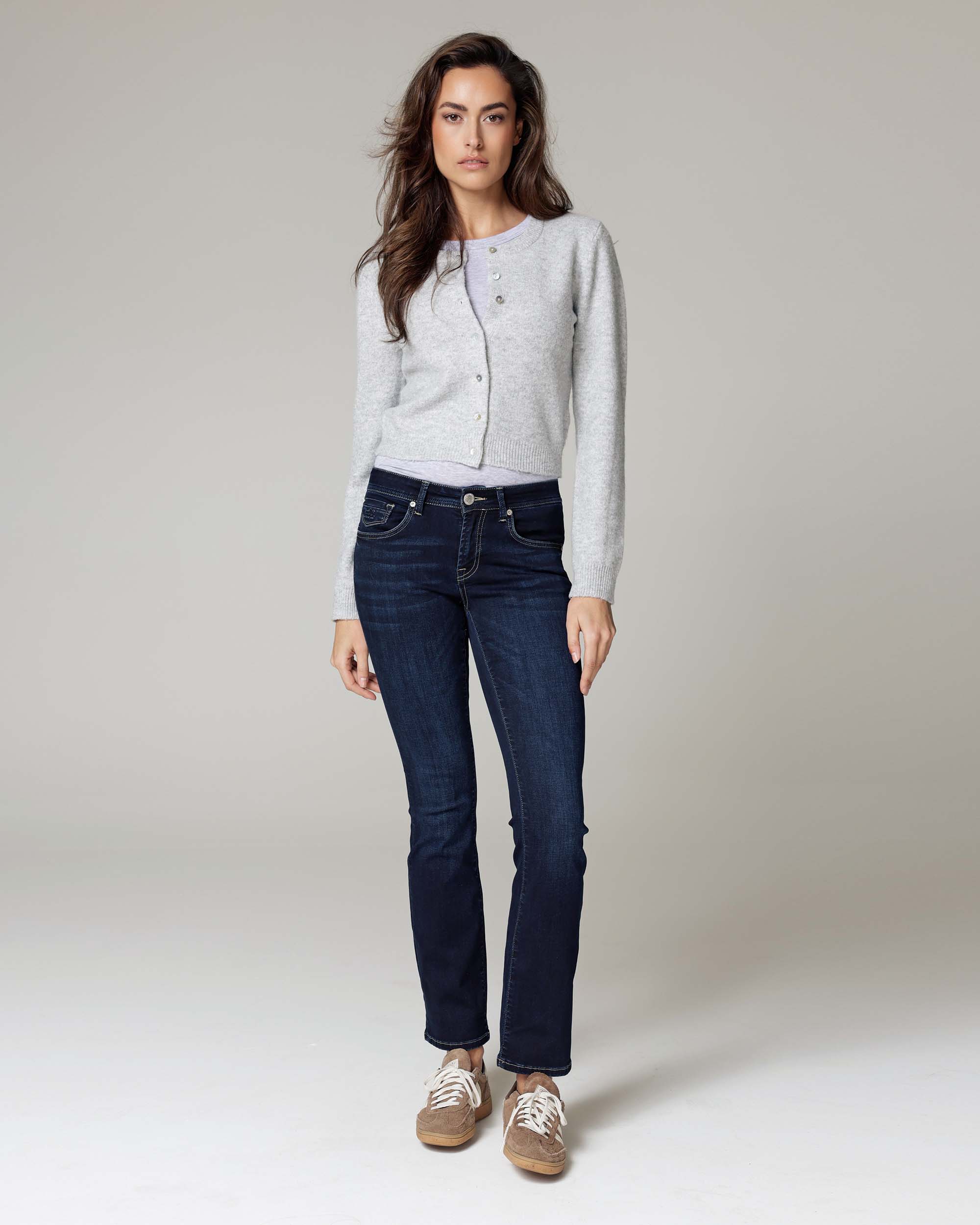 Dark Blue Straight Jeans | The Belinda Main image