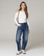 Mid-Blue Half Barrel Jeans | The Lara