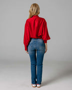 Medium Blue Straight Jeans | The Diamond