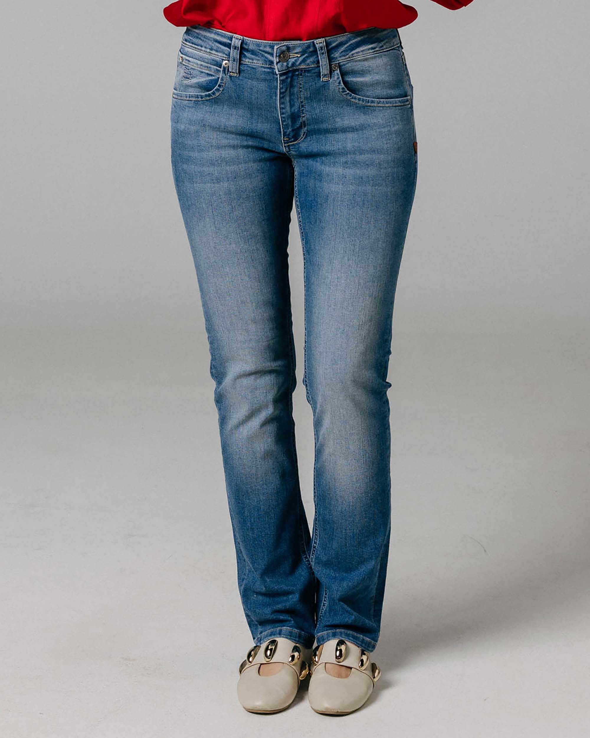 Medium Blue Straight Jeans | The Diamond