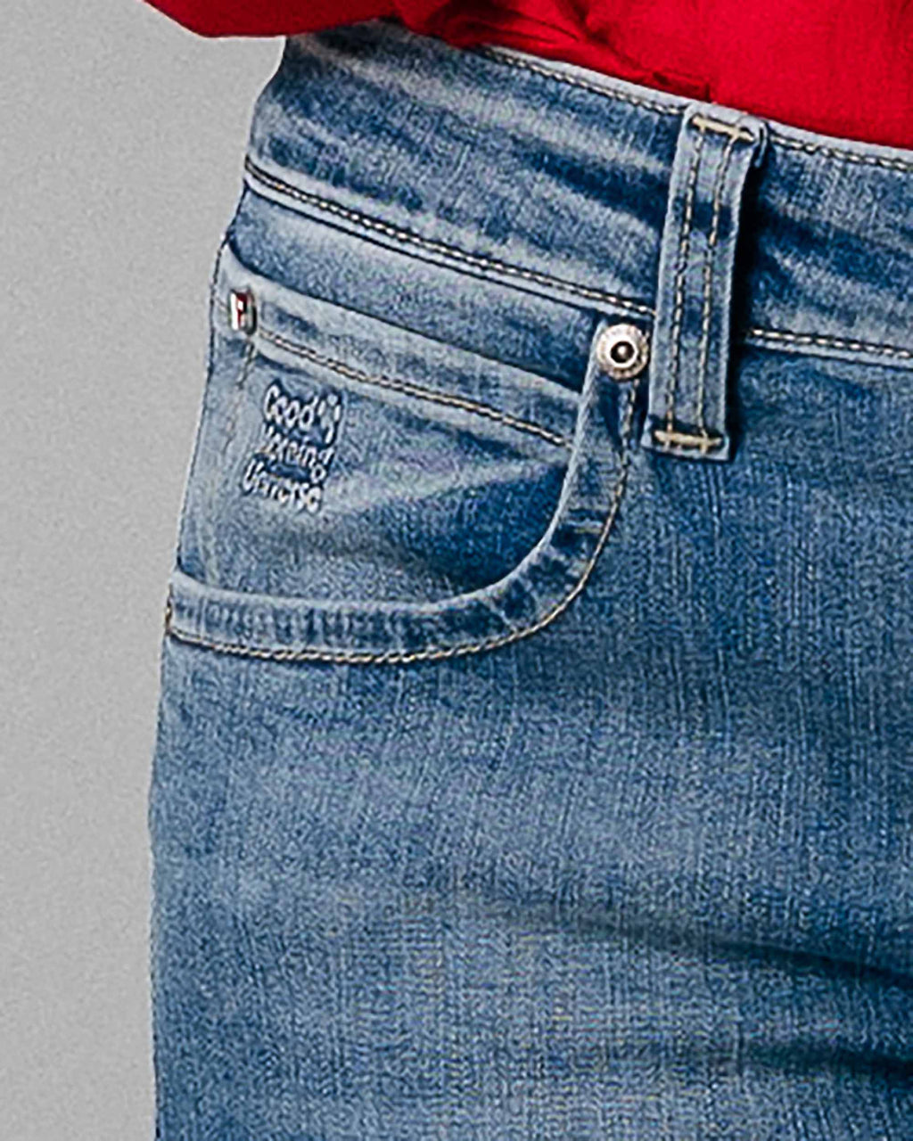 Medium Blue Straight Jeans | The Diamond