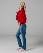 Medium Blue Straight Jeans | The Diamond