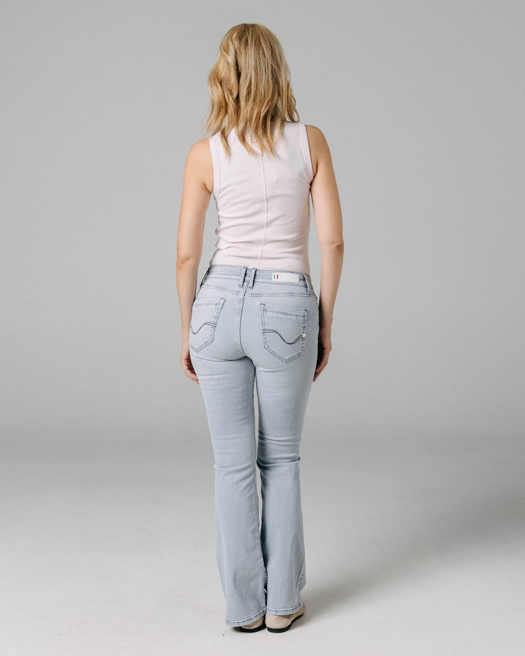 Light Blue Grey Straight Jeans | The Judy