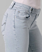 Light Blue Grey Straight Jeans | The Judy