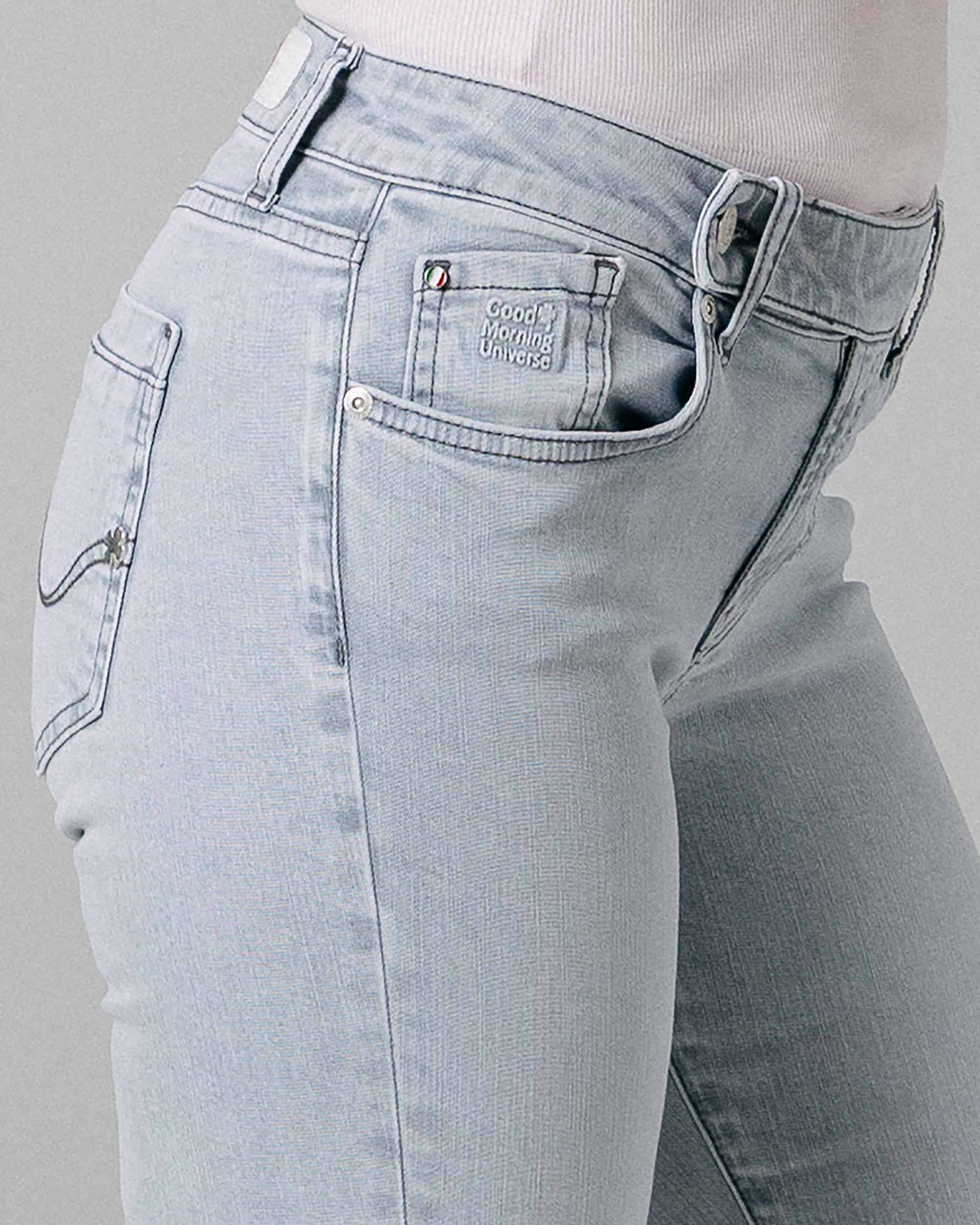 Light Blue Grey Straight Jeans | The Judy