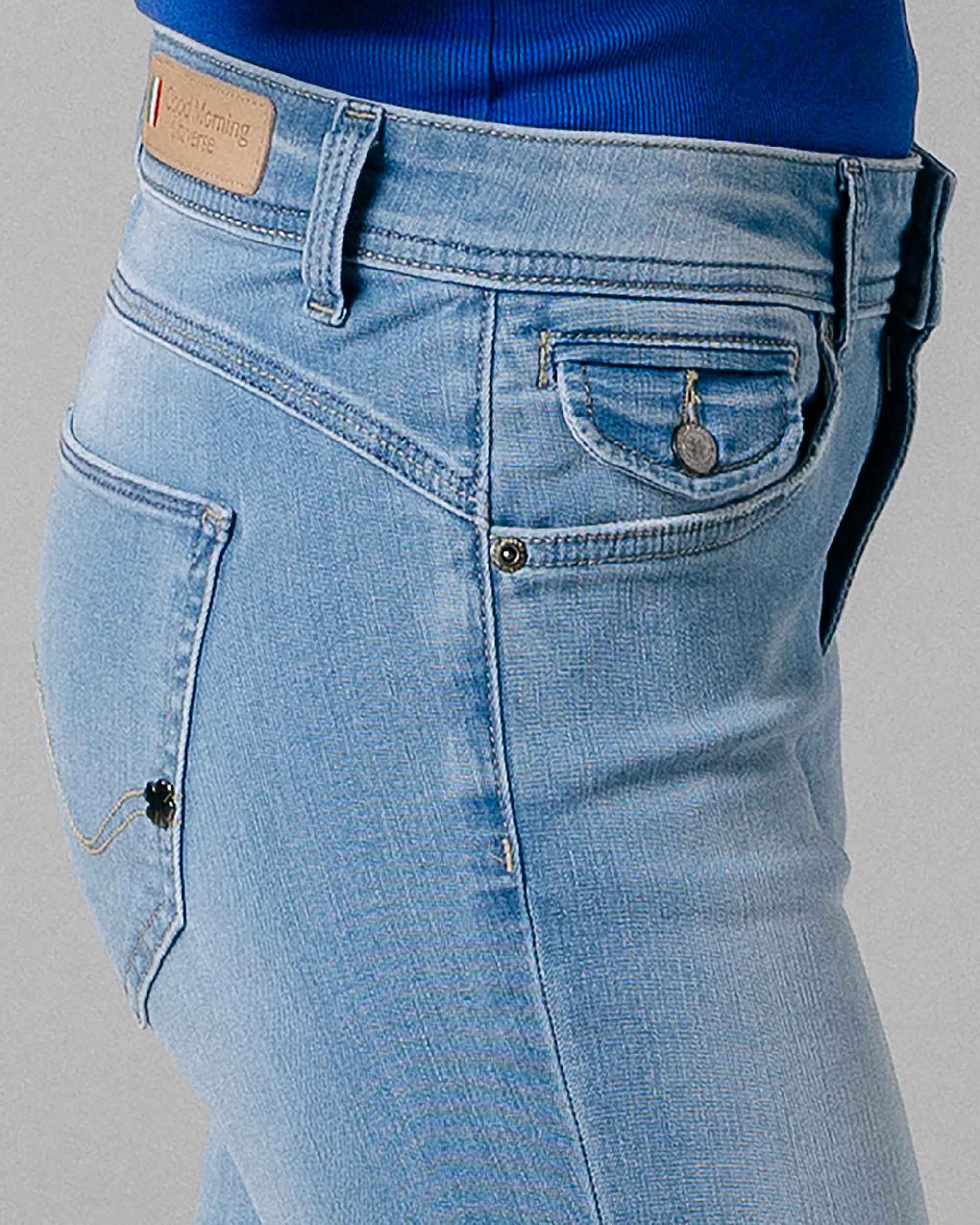Medium Blue Light Wash Bootcut Jeans | The Belinda