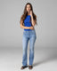 Medium Blue Light Wash Bootcut Jeans | The Belinda