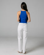 White Wide-Leg Jeans | The Isa