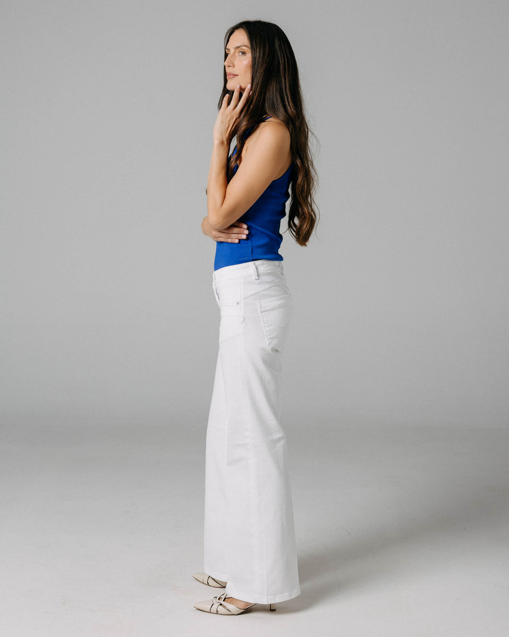 White Wide-Leg Jeans | The Isa