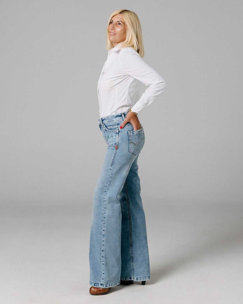 Vintage Blue Wide-Leg Jeans | The Lolita