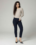 Navy Slim-Tapered Chinos | The Lea
