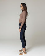 Navy Chino Trousers with Details | Lea Deco