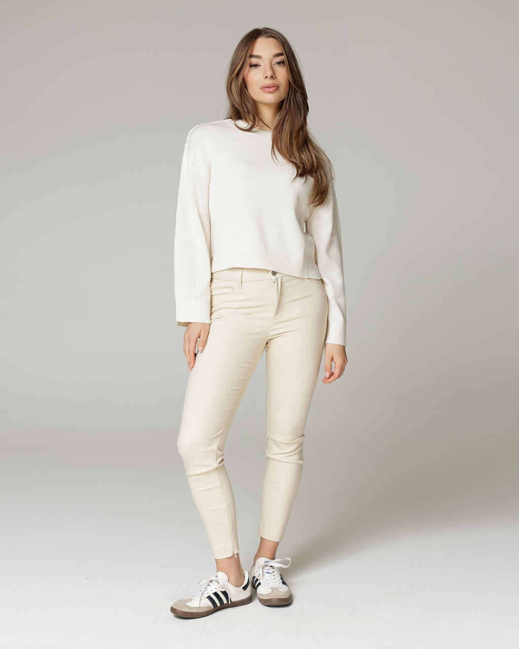 Cream Skinny Trousers | The Amara