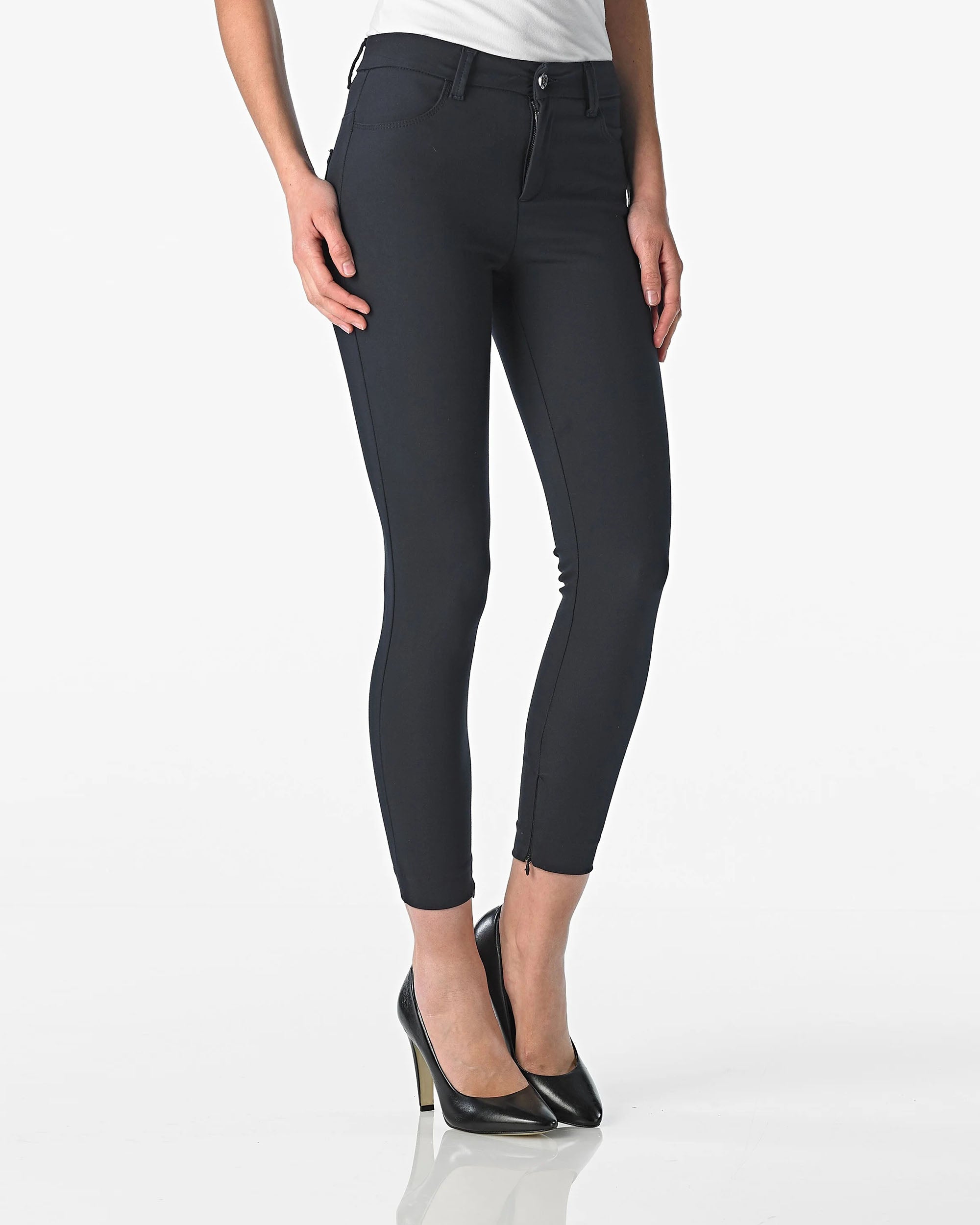 Navy Skinny Trousers | The Amara