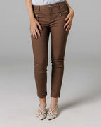 Coffee Skinny Trousers | The Elisa