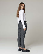 Salt-and-Pepper Tapered Pleated Pants | The Kim
